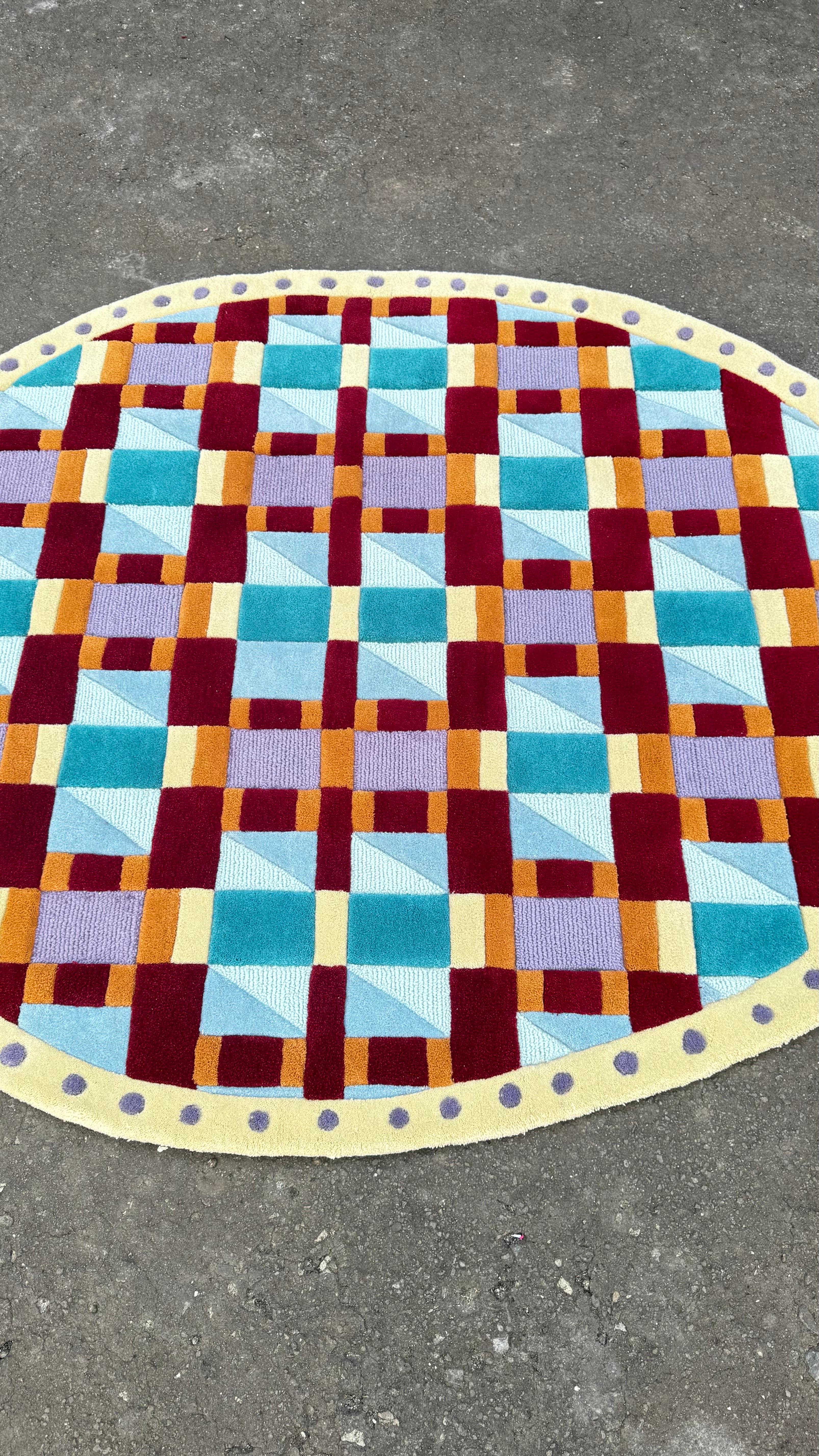 XXIe siècle et contemporain Tapis géométrique Pixel Woven tufté à la main en mélange acrylique-laine par RAG home en vente