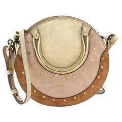 Pixie Crossbody Bag Studded Suede and Leather Small