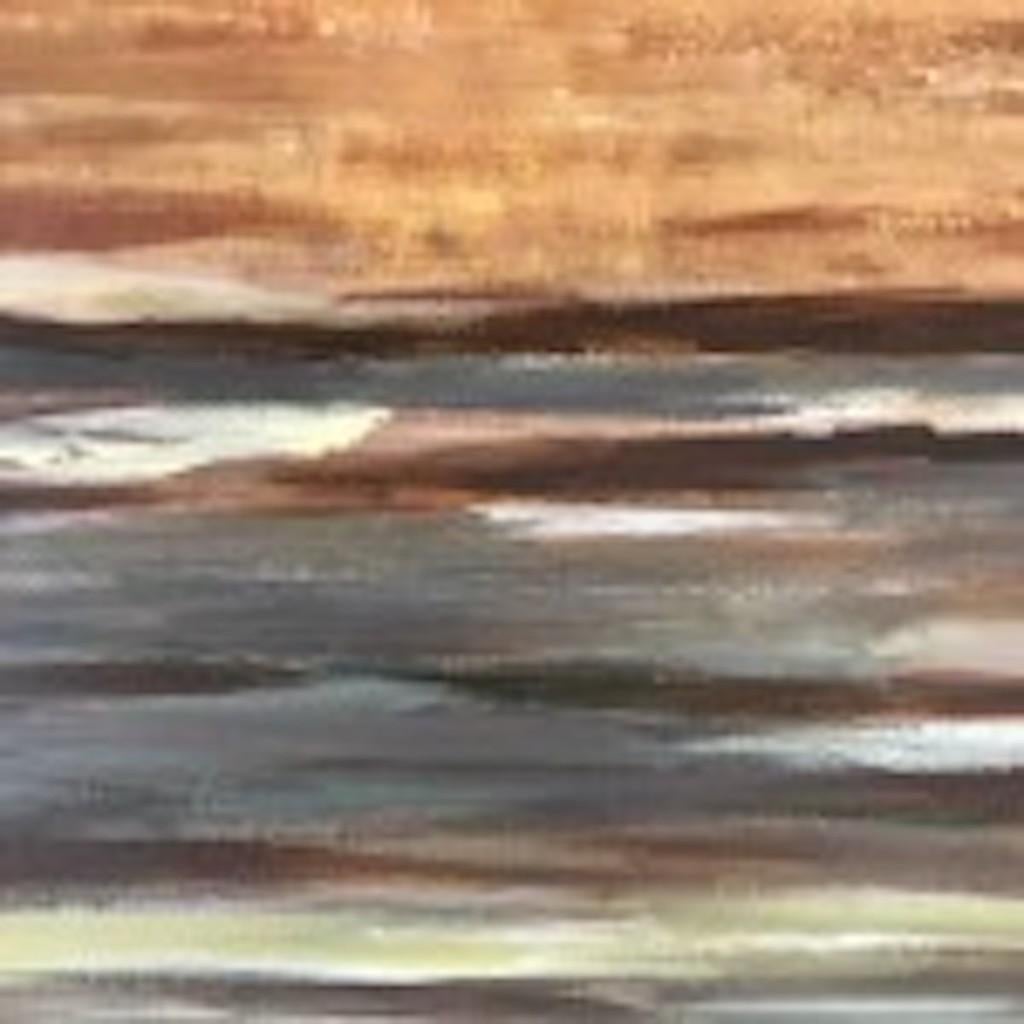 Beach Coming, Abstract Seascape Painting, Coastal Art For Sale 1