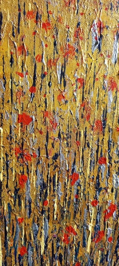 Fields Of Gold, Pixie Willoughby, Original Affordable Floral Landscape Painting