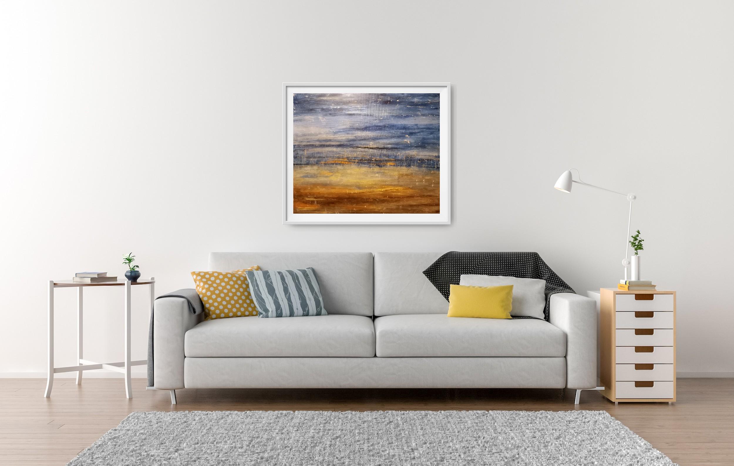 Mirando hacia delante, pintura original, paisaje, abstracto - Painting de Pixie Willoughby