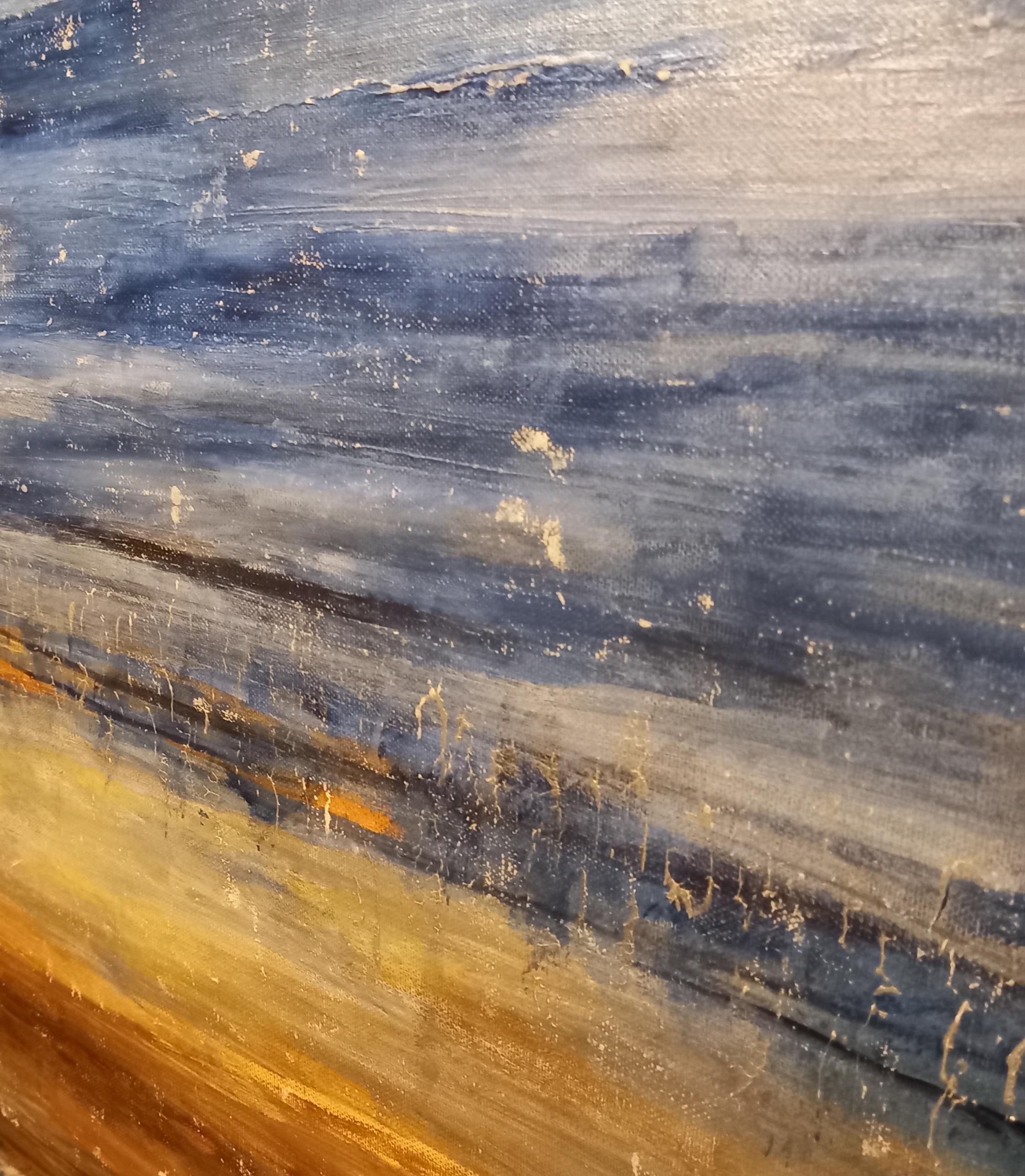 Mirando hacia delante, pintura original, paisaje, abstracto - Painting Contemporáneo de Pixie Willoughby