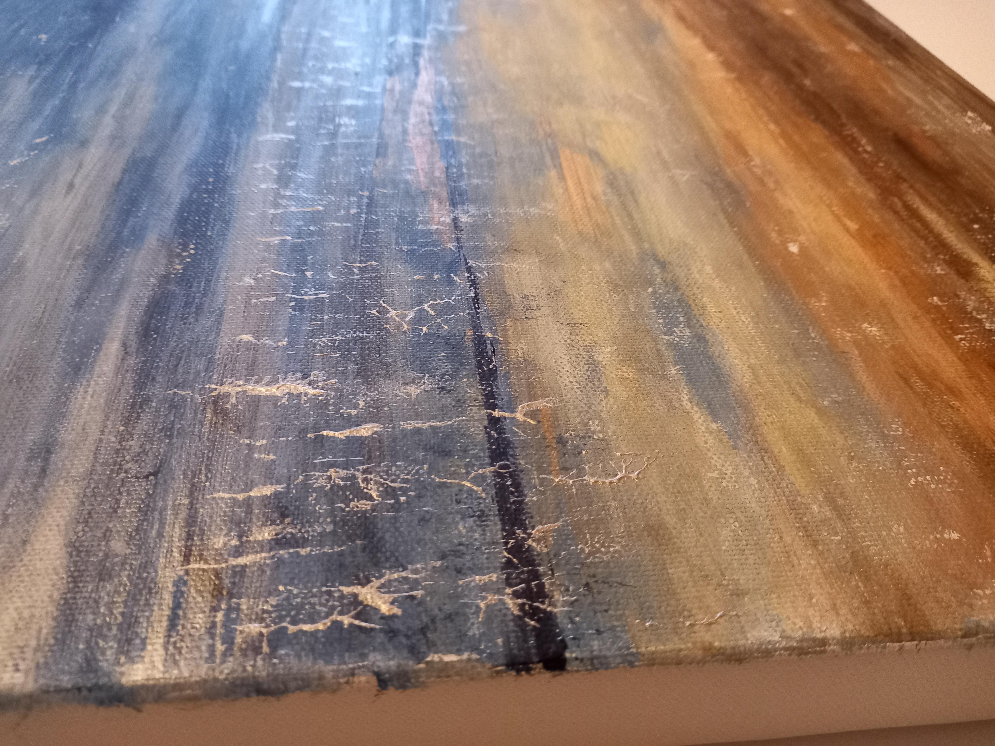 Mirando hacia delante, pintura original, paisaje, abstracto en venta 2