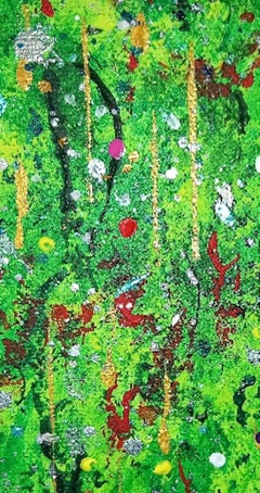 Mistletoe And Wine, Pixie Willoughby, original, paysage de Noël abstrait