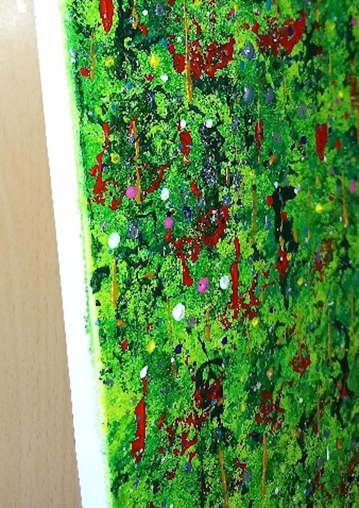 Mistletoe And Wine, Pixie Willoughby, Original, Abstract Christmas Landscape Art For Sale 3