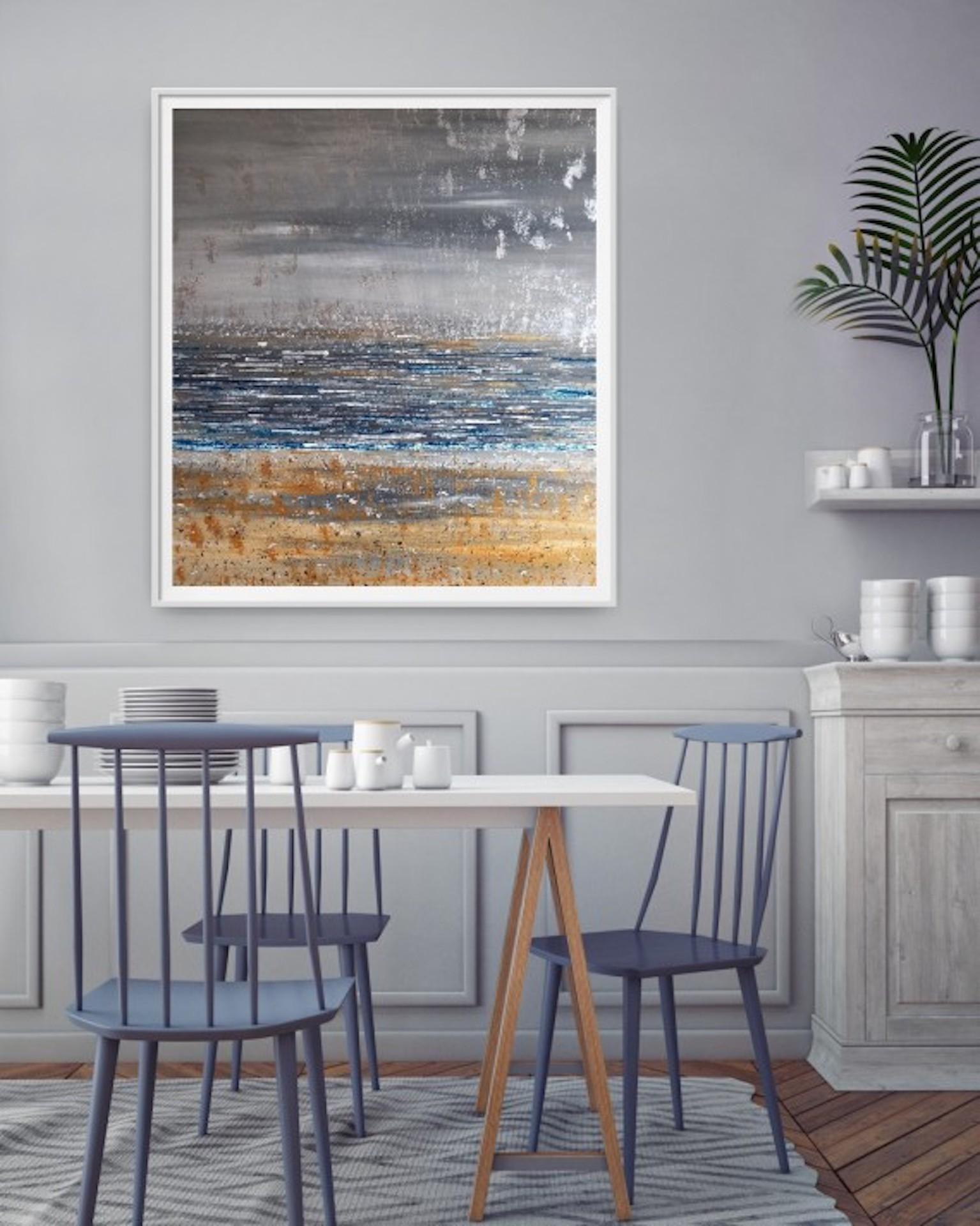 Pixie Willoughby, Pensieri da spiaggia, Pittura astratta originale della costa in vendita 6