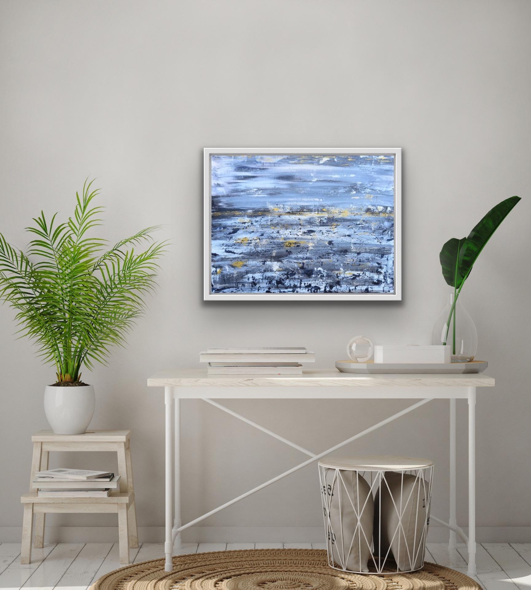 Pixie Willoughby, Black Rock, Original Abstract Painting, Affordable Art For Sale 3