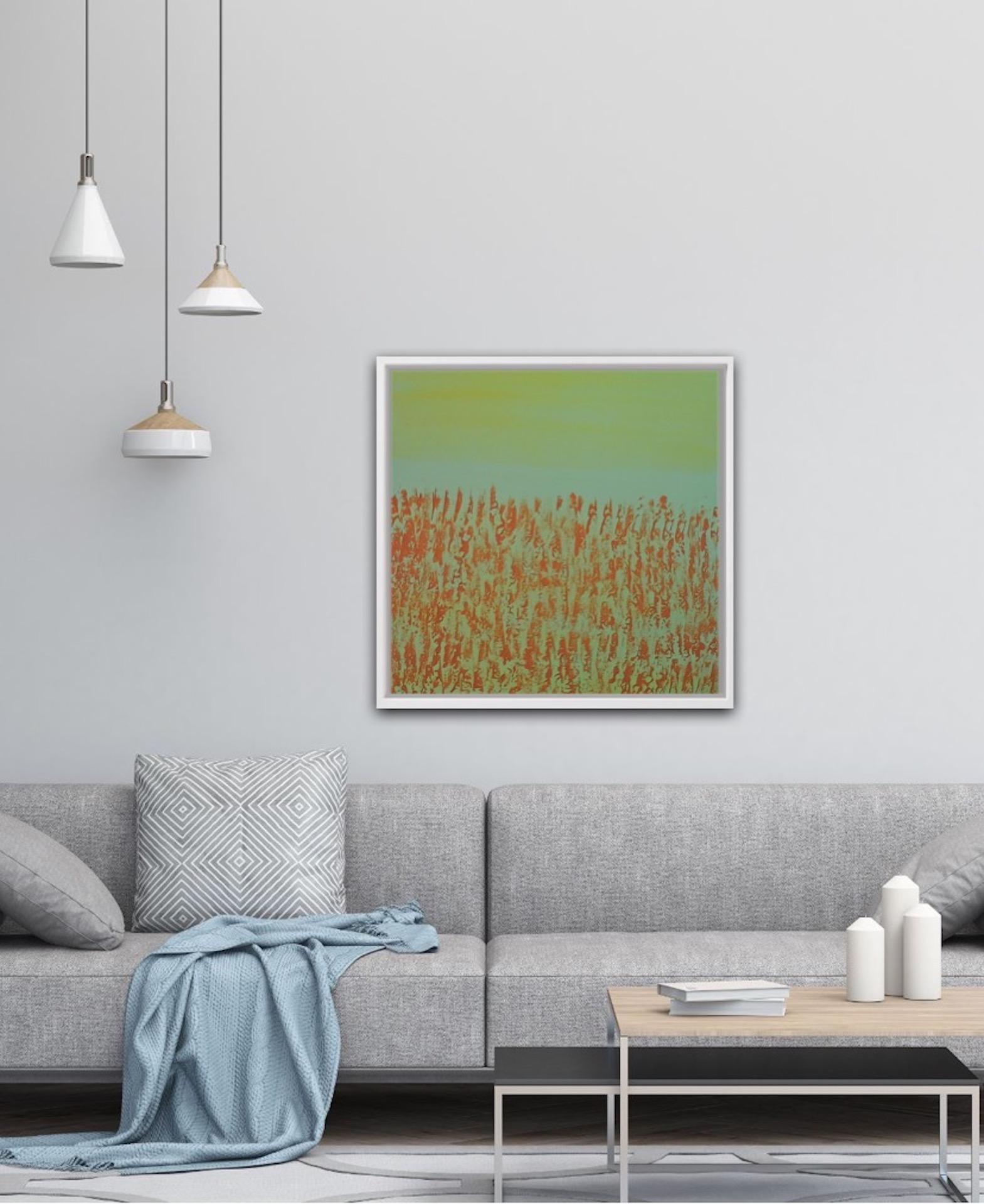 Pixie Willoughby, Cosecha, Pintura original de paisaje abstracto, Arte asequible en venta 5