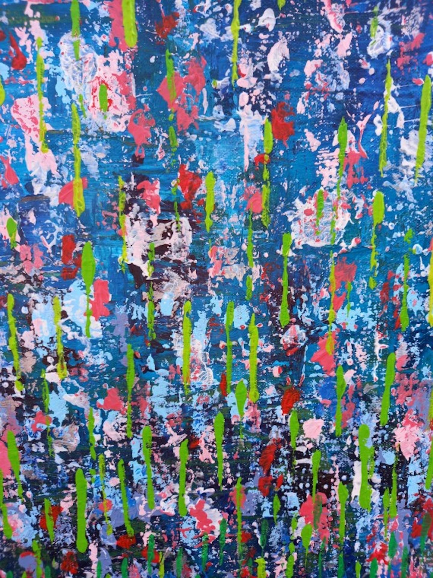 Pixie Willoughby, In The Garden, Affordable Art, Abstract Painting For Sale 1