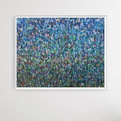 Pixie Willoughby, Nel giardino, dipinto floreale originale