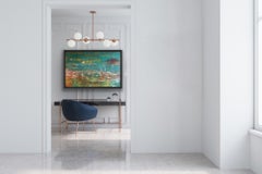 Terabithia, Abstract Seascape Painting, Gerhard Richter Style Artwork