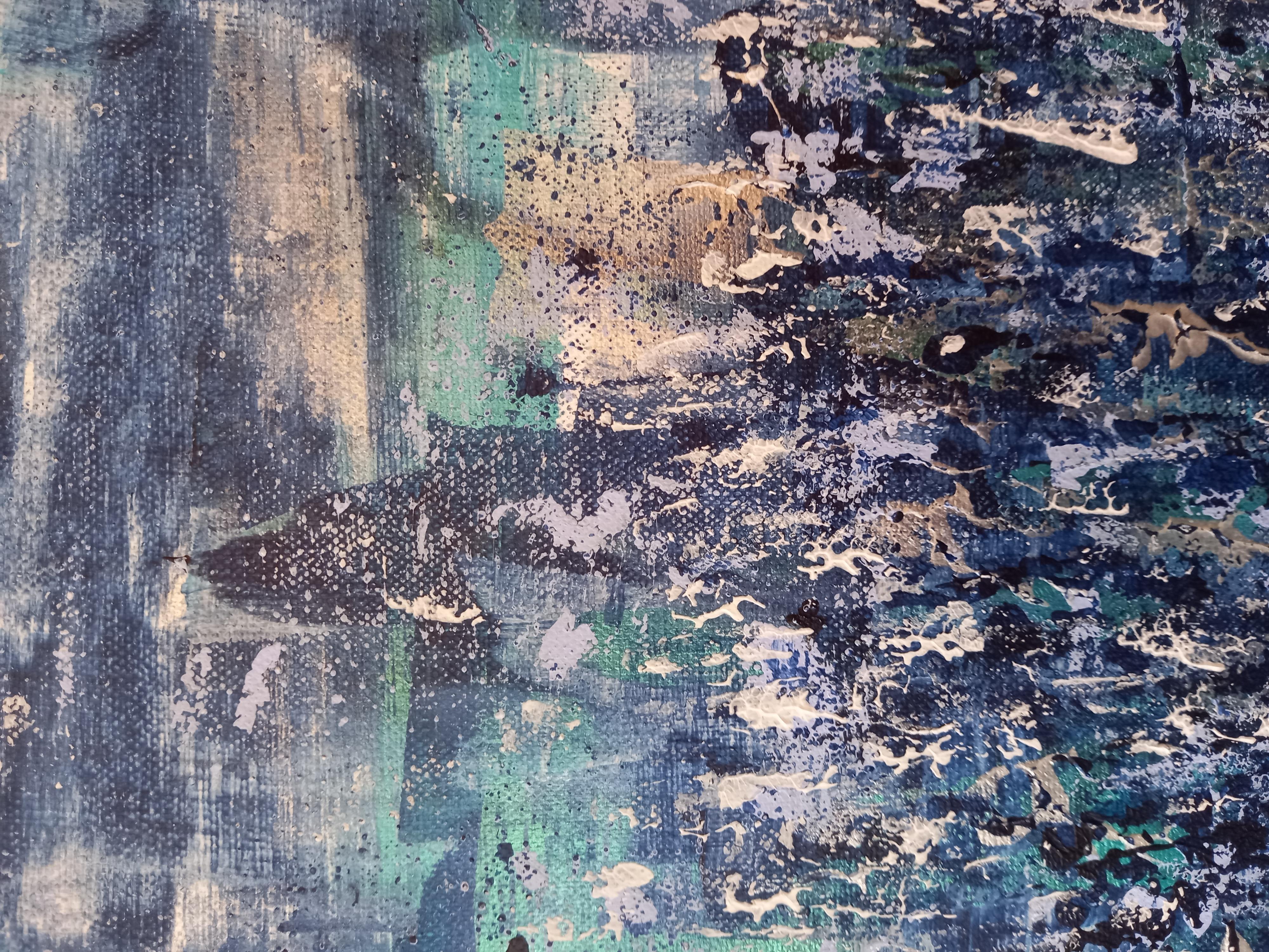 The Beckoning Silence, quadro originale, paesaggio, astratto, contemporaneo in vendita 4