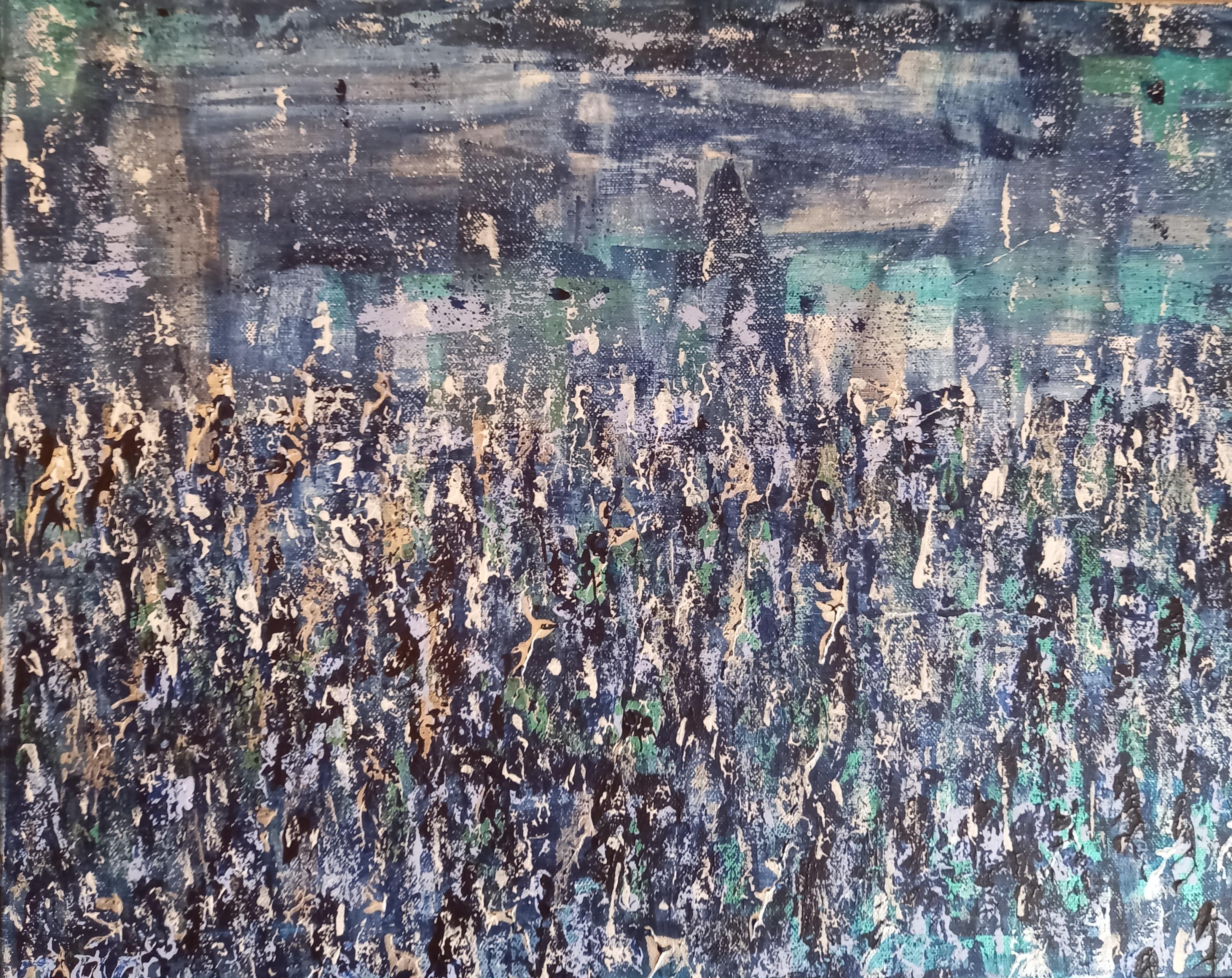 The Beckoning Silence, quadro originale, paesaggio, astratto, contemporaneo - Painting di Pixie Willoughby