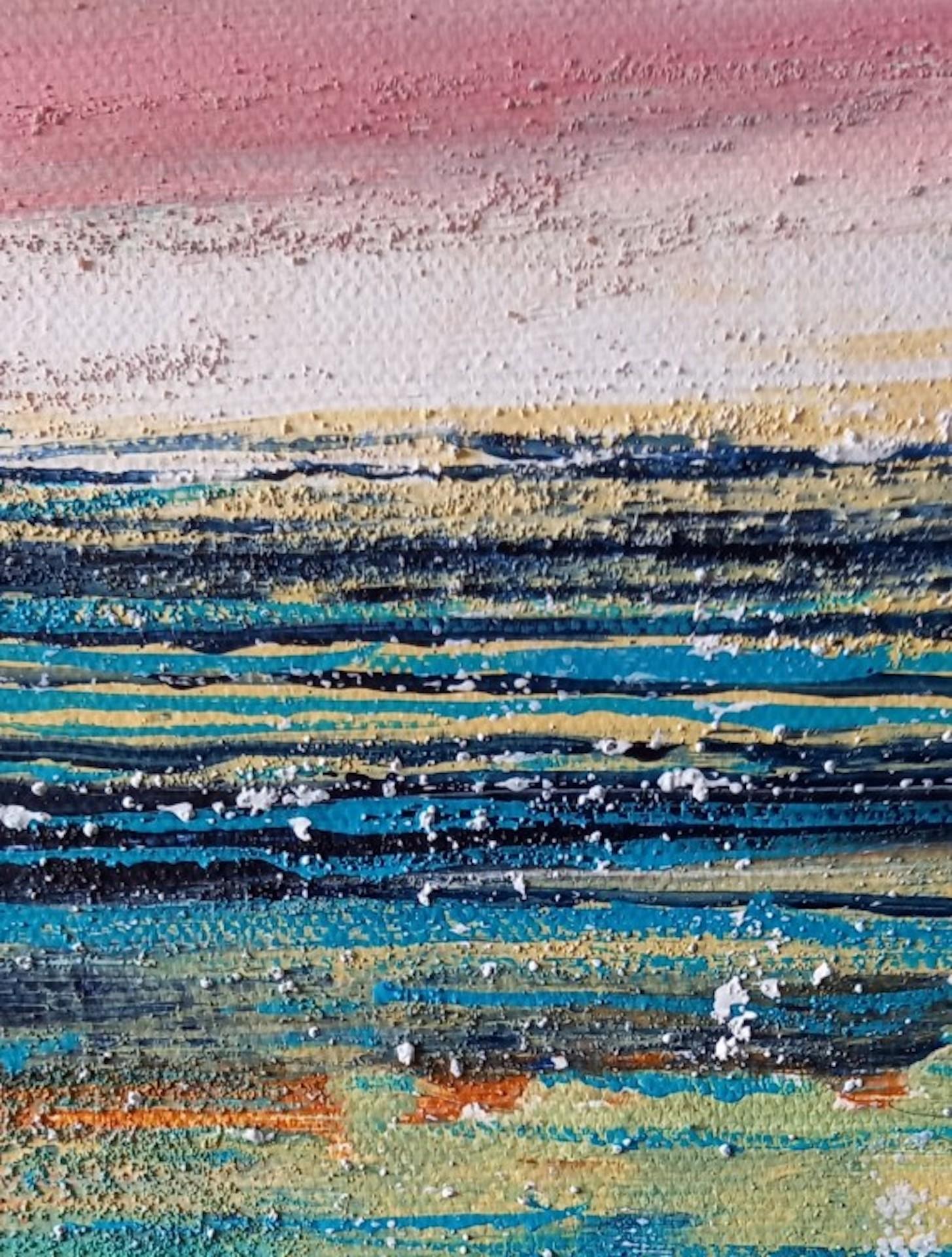 El cielo está vivo, Pixie Willoughby, Pintura original, Arte asequible, Paisaje marino en venta 2