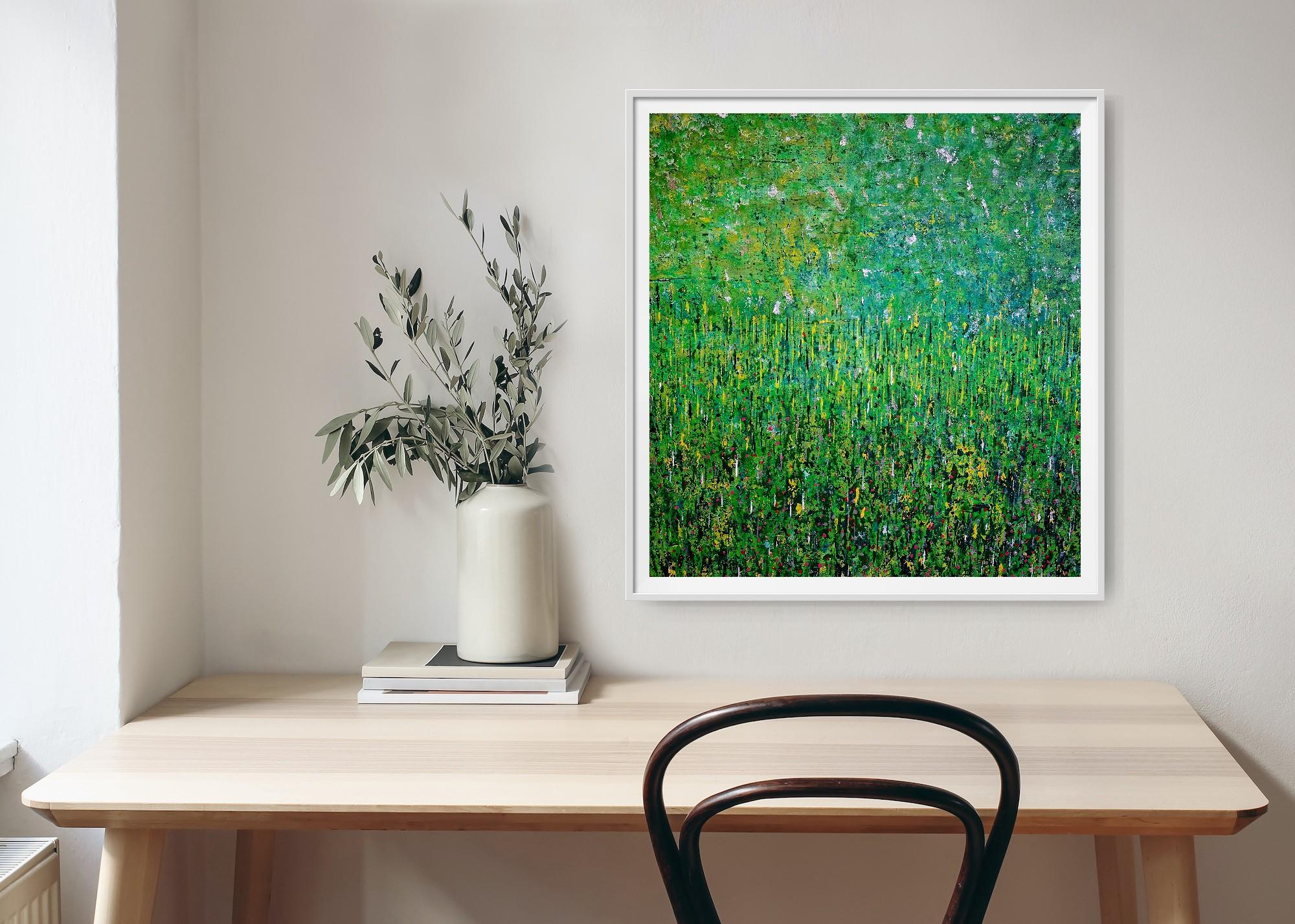 Verdant Dance, Originalgemälde, Landschaft, abstrakt, zeitgenössisch (Zeitgenössisch), Painting, von Pixie Willoughby