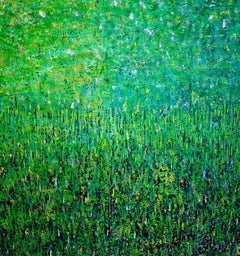 Verdant Dance, original painting, landscape, abstract, contemporary