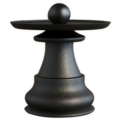 Mesa auxiliar Piyon lacada en negro by Hermhaus