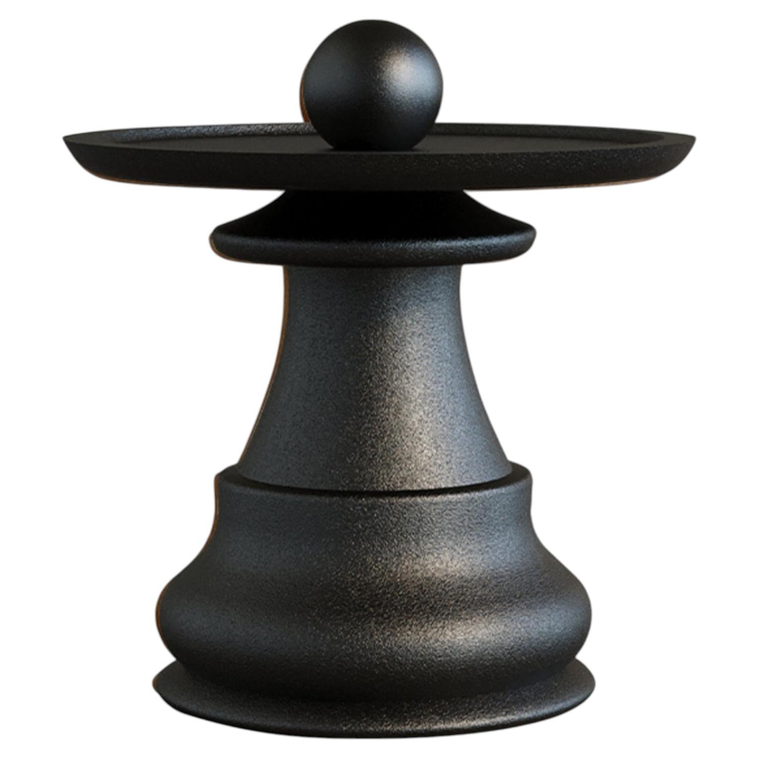 Piyon Black Lacquer Side Table by Hermhaus, Mid-Century Modern