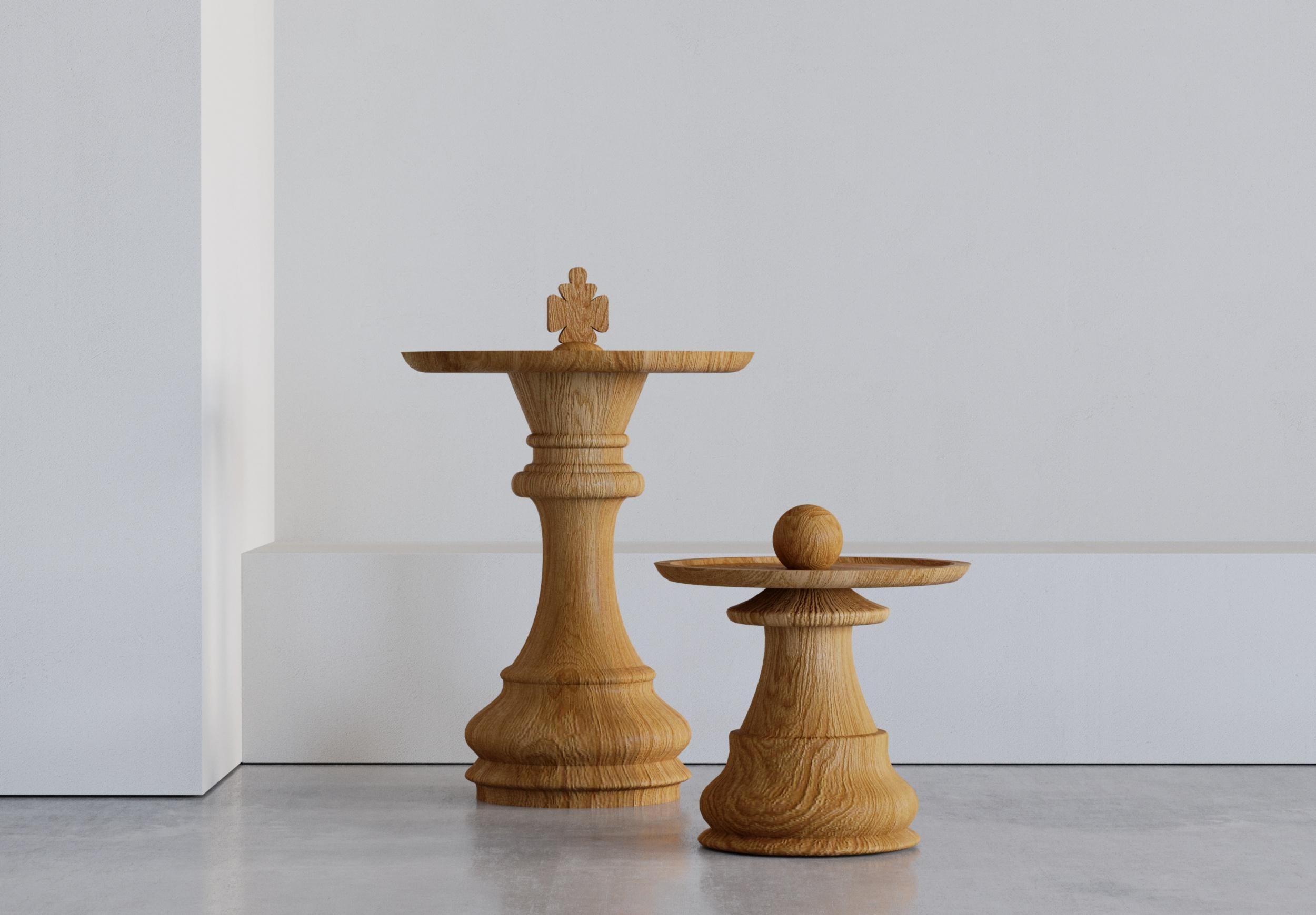 Mid-Century Modern PIYON Table d'appoint en chêne  par hermhaus en vente