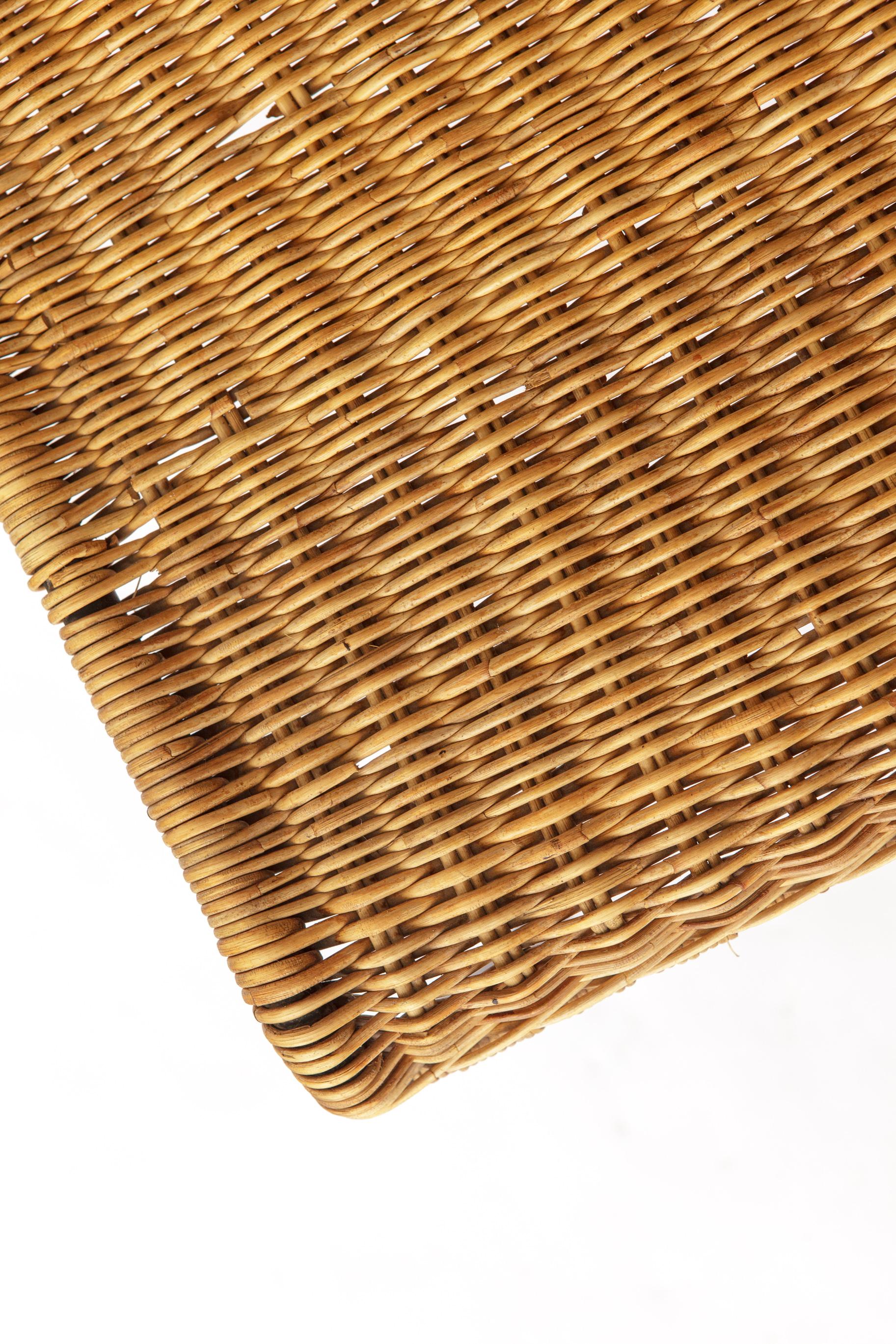 Pizzeria-Stuhl von Herbert Hirche für Wilde + Spieth, Deutschland, 1957 - Rattan (Poliert) im Angebot