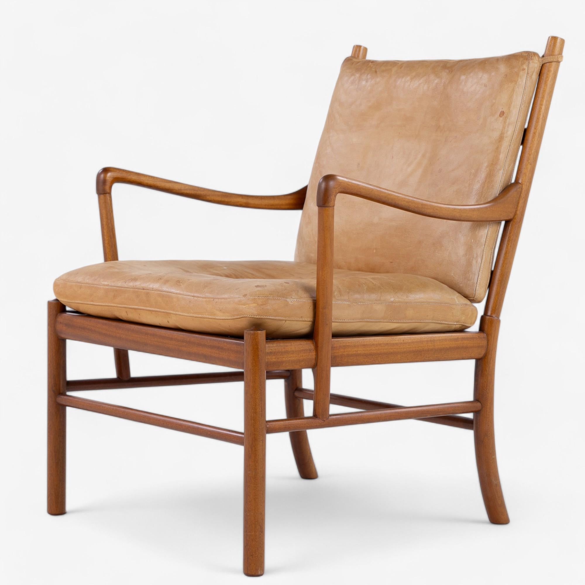 Mid-Century Modern PJ 149 - Pair of 'Colonial' lounge chairs in mahogany by Ole Wanscher