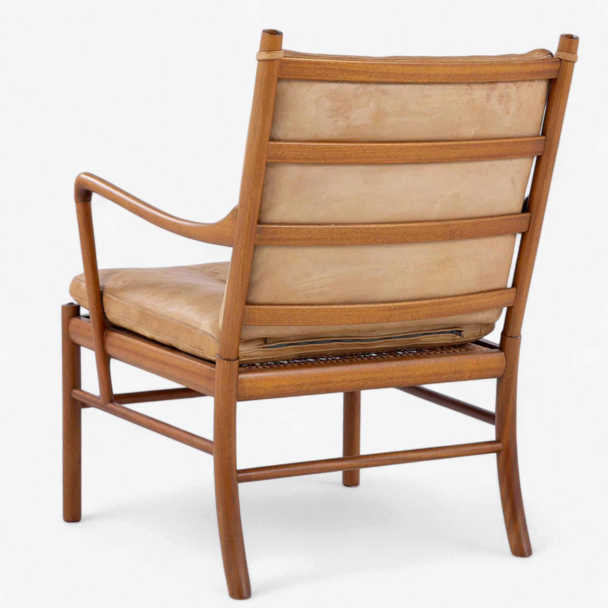 Danish PJ 149 - Pair of 'Colonial' lounge chairs in mahogany by Ole Wanscher