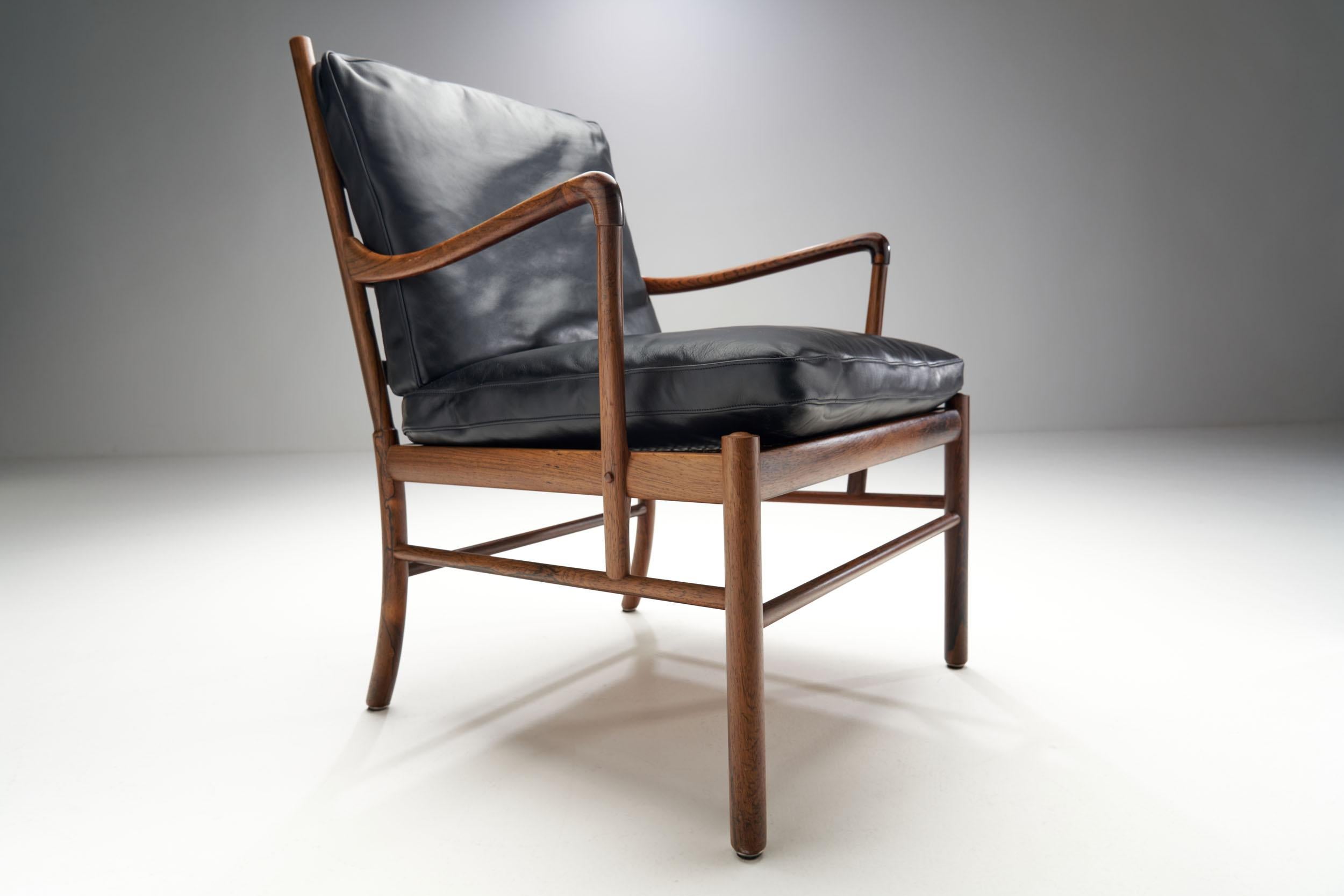 Leather PJ 149 “Colonial” Armchair by Ole Wanscher, Denmark, 1949 For Sale