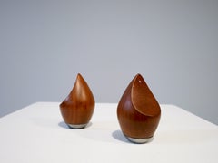 PJØ Form Salt and Pepper Shakers in Teak, circa 1950, Denmark
