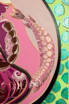 "Pink Egg" Acrylic and dimensional paint on canvas