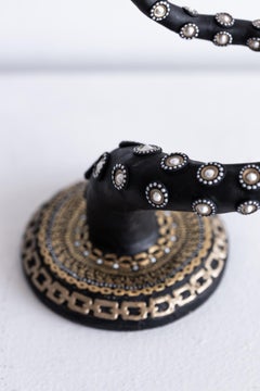 "Chanel Tentacle Candelabra" Dimensional paint, epoxy clay, lamp parts