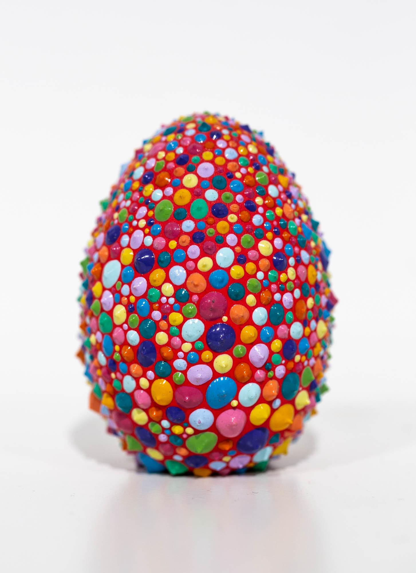 PJ Linden Figurative Sculpture - Confetti Control Egg