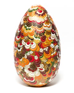 « Lenor Larson Egg », motif, design de marque, texture, rouge, or, abstrait