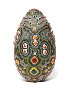 "Lodum Boa Egg", Snake Pattern Design, Dimensional paint, symmetry