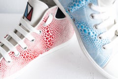 Paire de poignets « Louis Vuitton », chaussures Louis Vuitton personnalisées, design abstrait