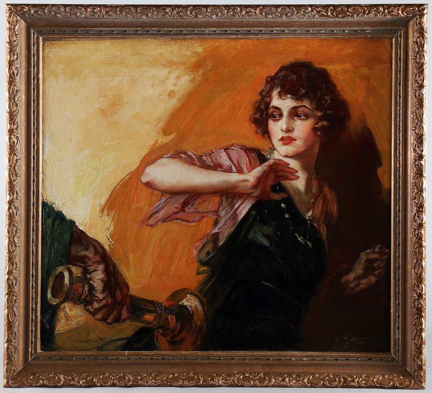Furcht (Braun), Figurative Painting, von P.J. Monahan