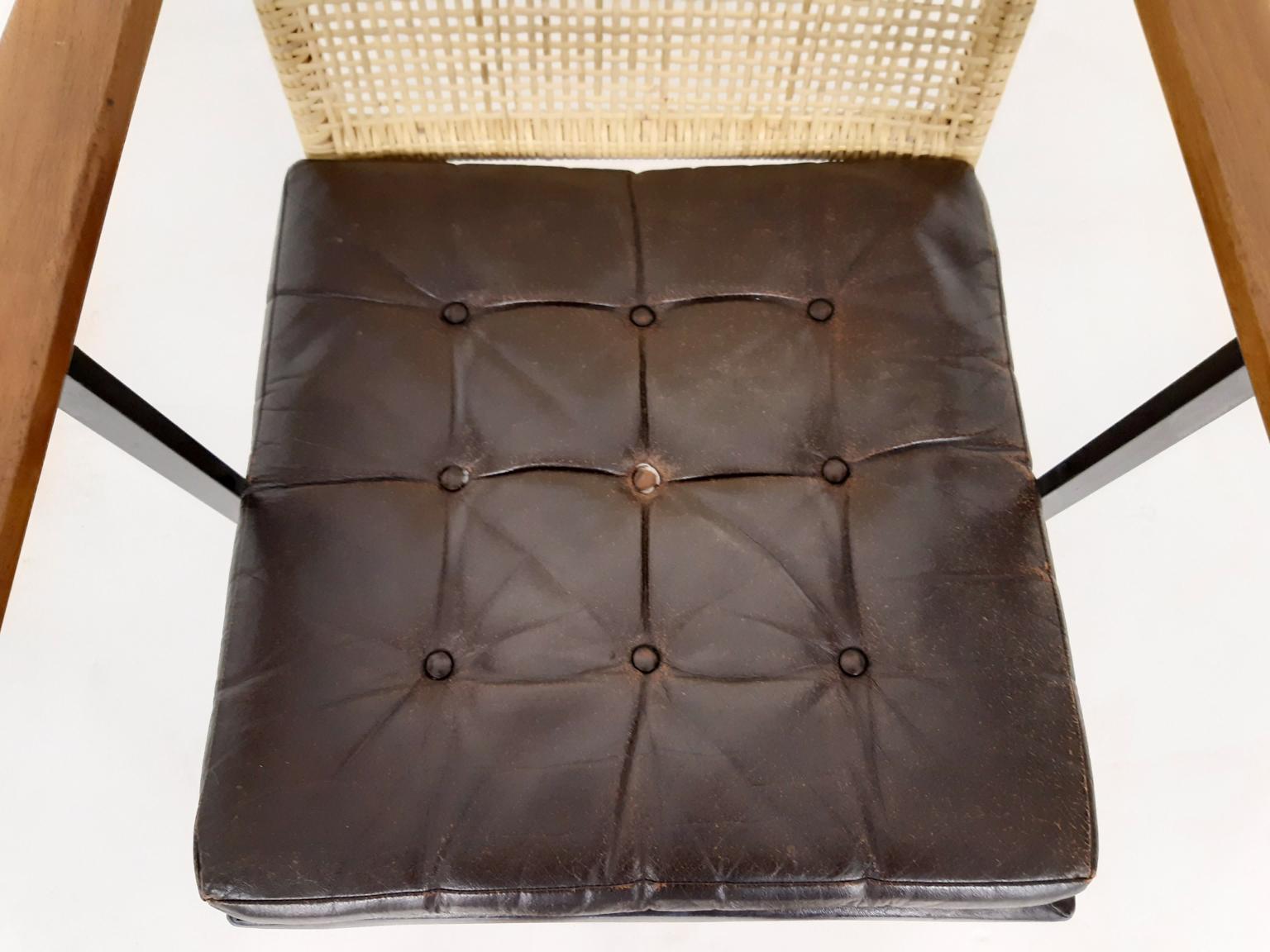 P.J. Muntendam for Gebr. Jonker Rattan Lounge Chair, the Netherlands, 1950s 4