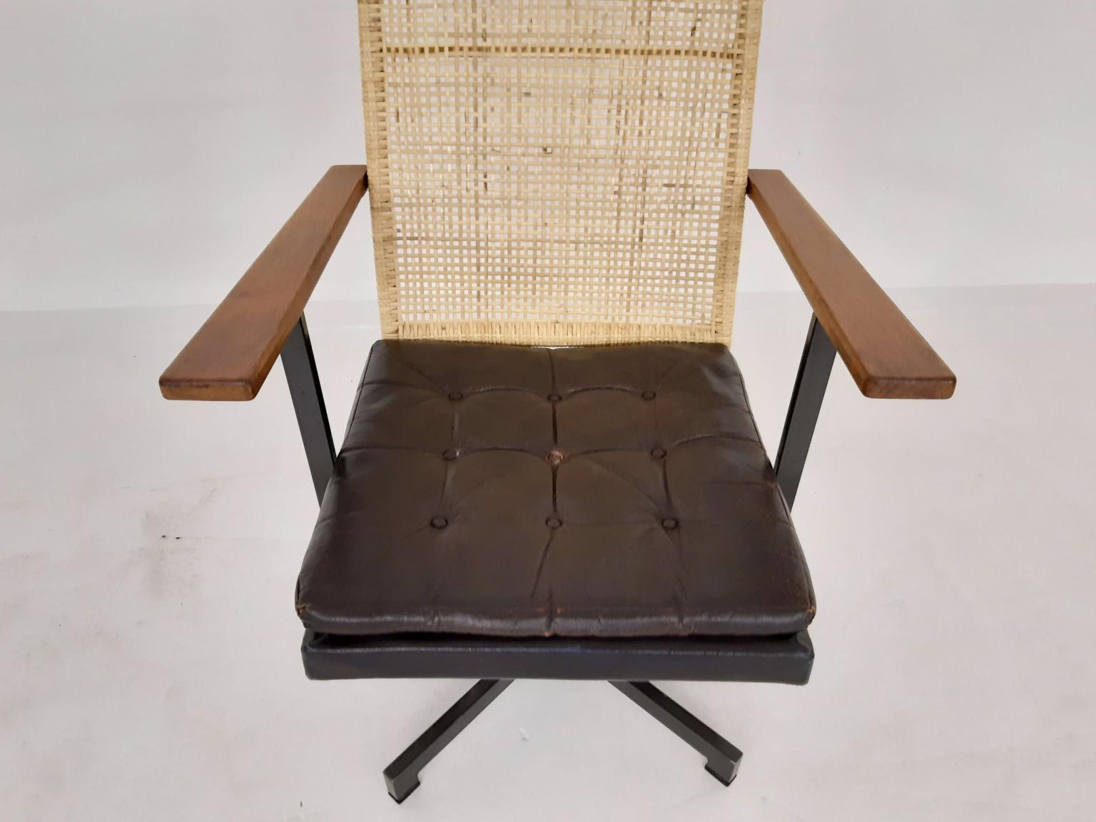 P.J. Muntendam for Gebr. Jonker Rattan Lounge Chair, the Netherlands, 1950s 2