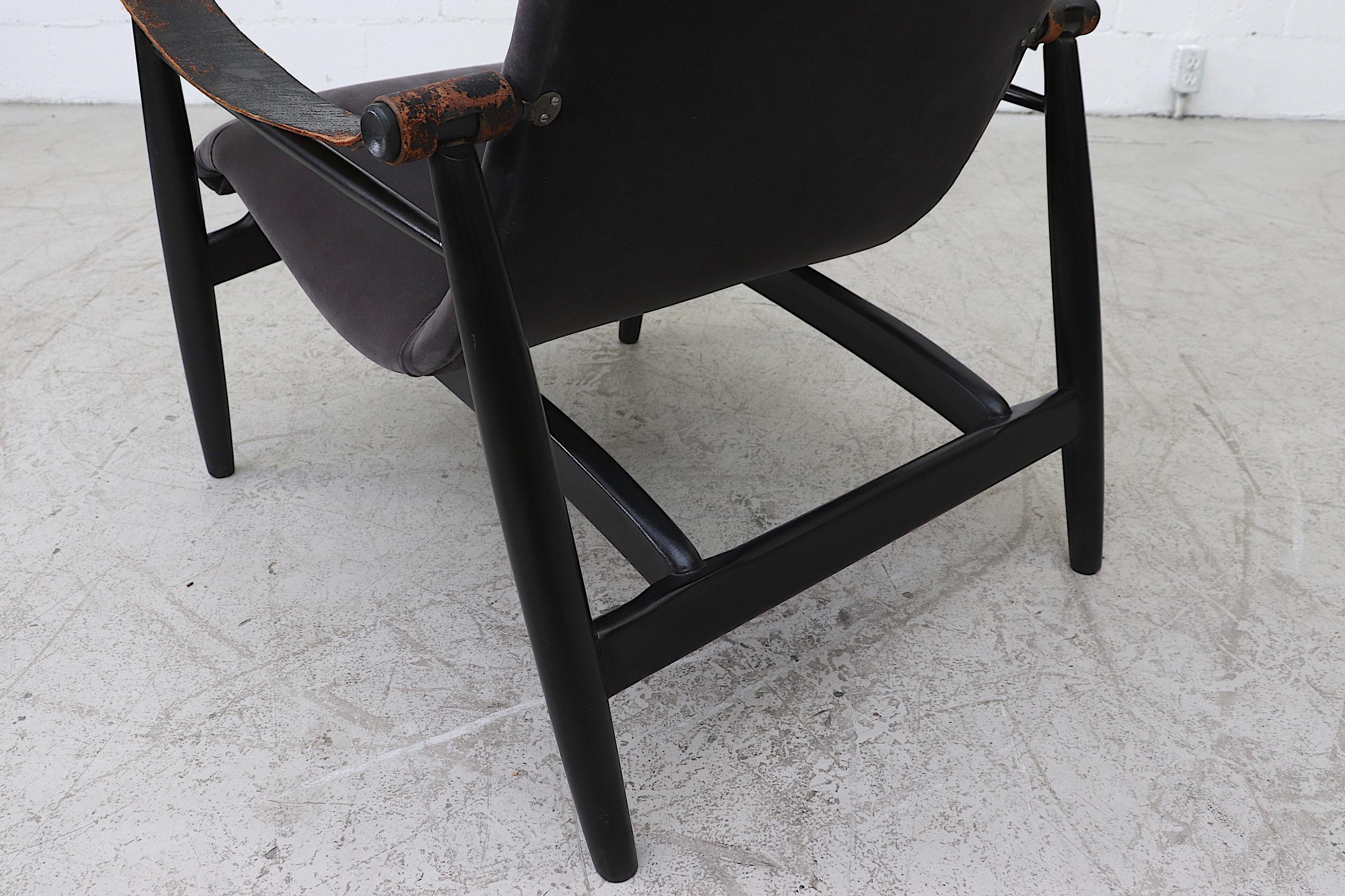 P.J. Muntendam Midcentury Lounge Chair with Leather Arms 6