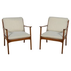 PJ112 Armchairs by Ole Wanscher for Poul Jeppesens, Denmark, 1960s, Set of 2