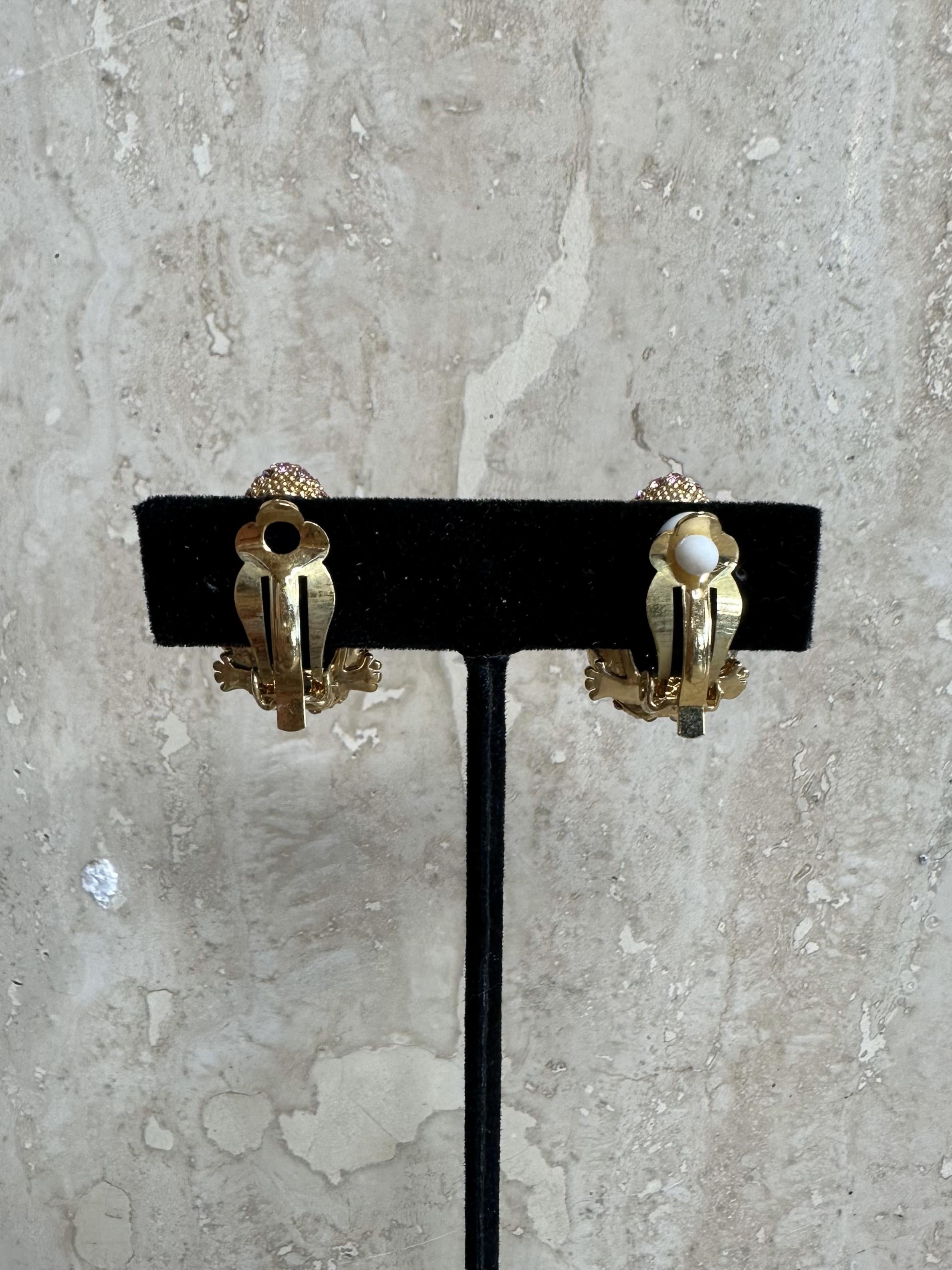 Women's or Men's Vintage Boho PJM Frog Earrings For Sale