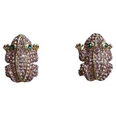 Vintage Boho PJM Frog Earrings