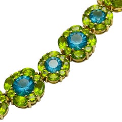 Bracelet design en cristal plaqué or signé PJM