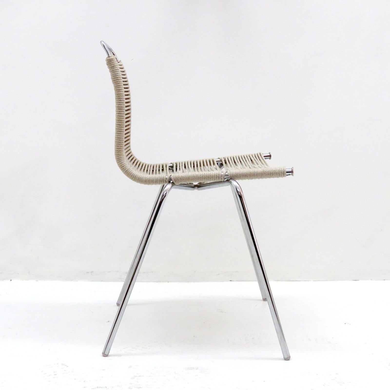 Plated PK-1 Dining Chair by Poul Kjaerholm