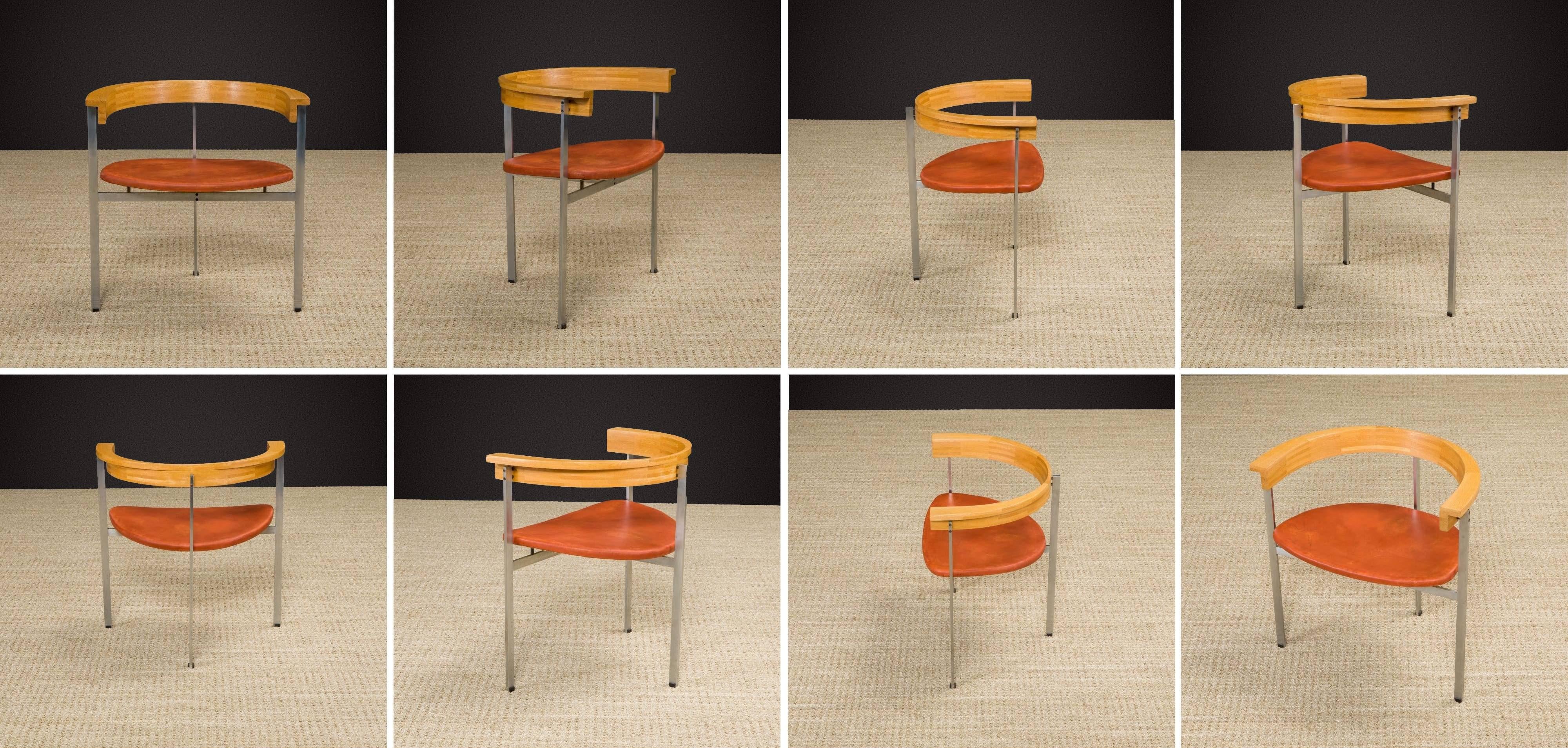 'PK-11' Armchairs by Poul Kjærholm for EKC, Set of Six, Denmark c. 1957, Signed For Sale 5