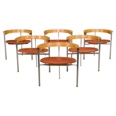 PK-11
 Sessel von Poul Kjærholm für EKC, Sechser-Set, Dänemark um 1957, signiert