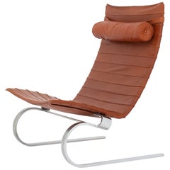 PK 20, Easy Chair with Original Leather by E. Kold Christensen