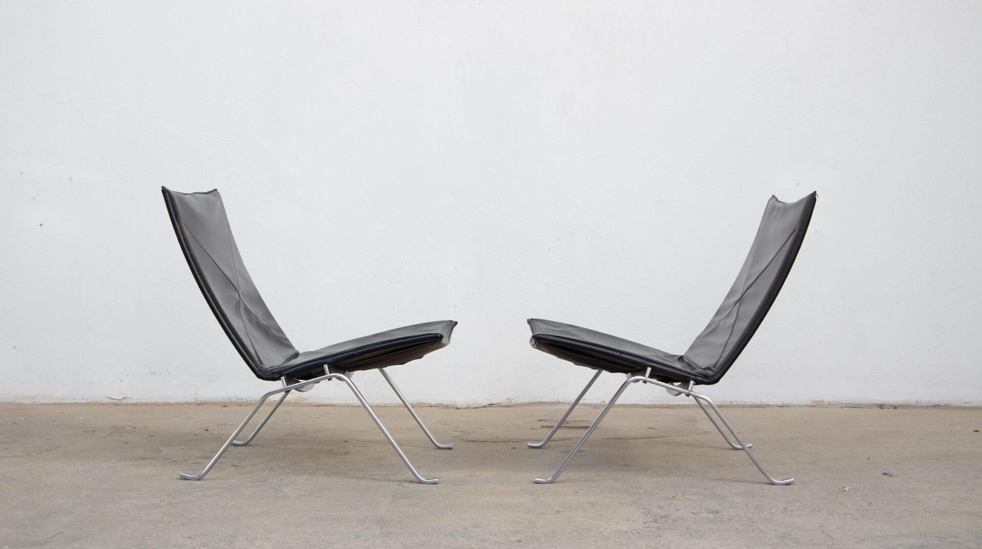 Danois Fauteuils PK 22 de Poul Kjærholm pour Fritz Hansen en vente