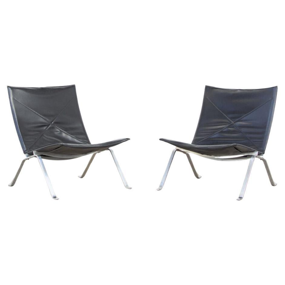 Fauteuils PK 22 de Poul Kjærholm pour Fritz Hansen en vente