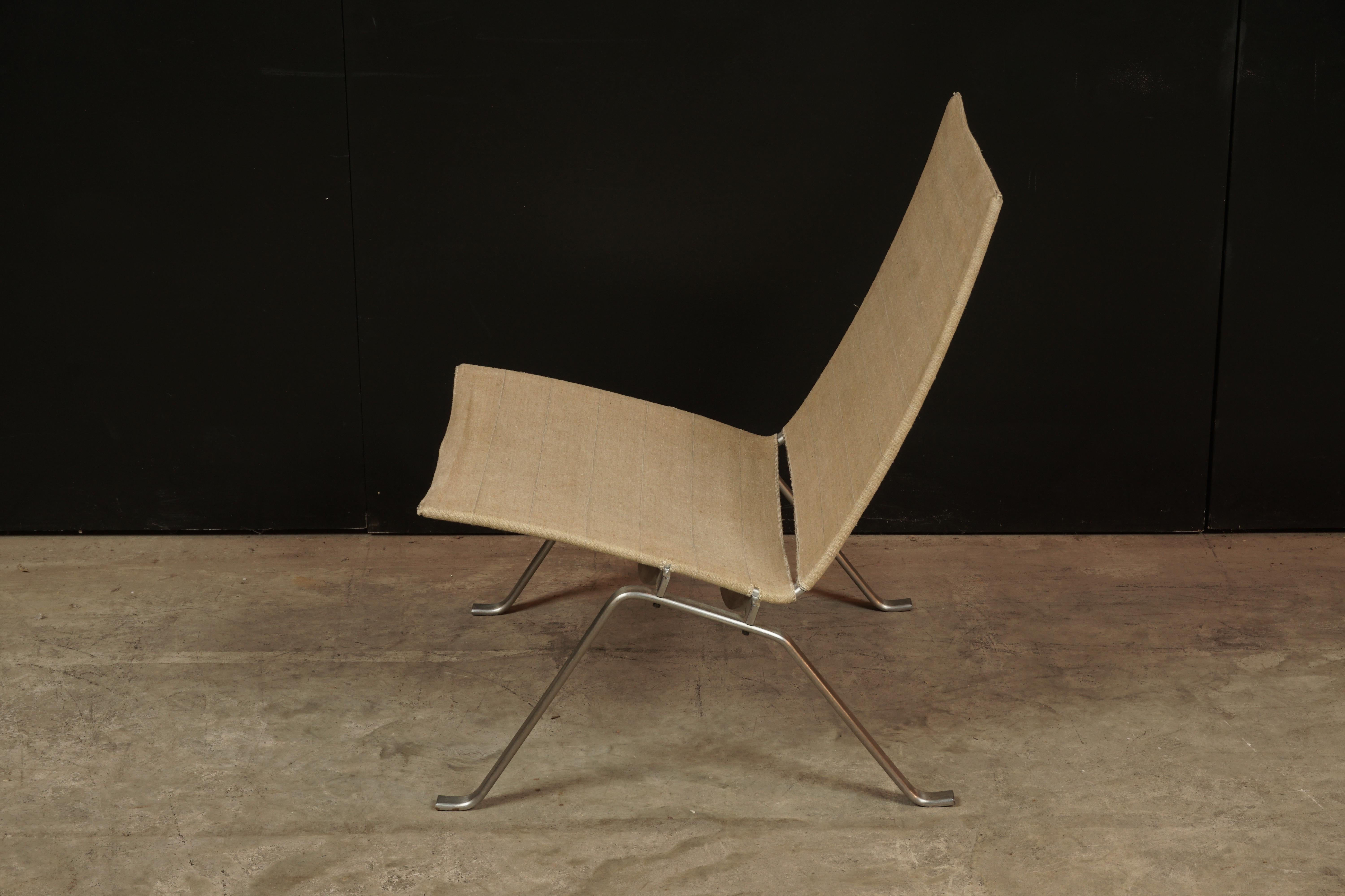 Vintage Original PK 22 Lounge Chair, Designed by Poul Kjaerholm, Denmark, 1950s (Europäisch)