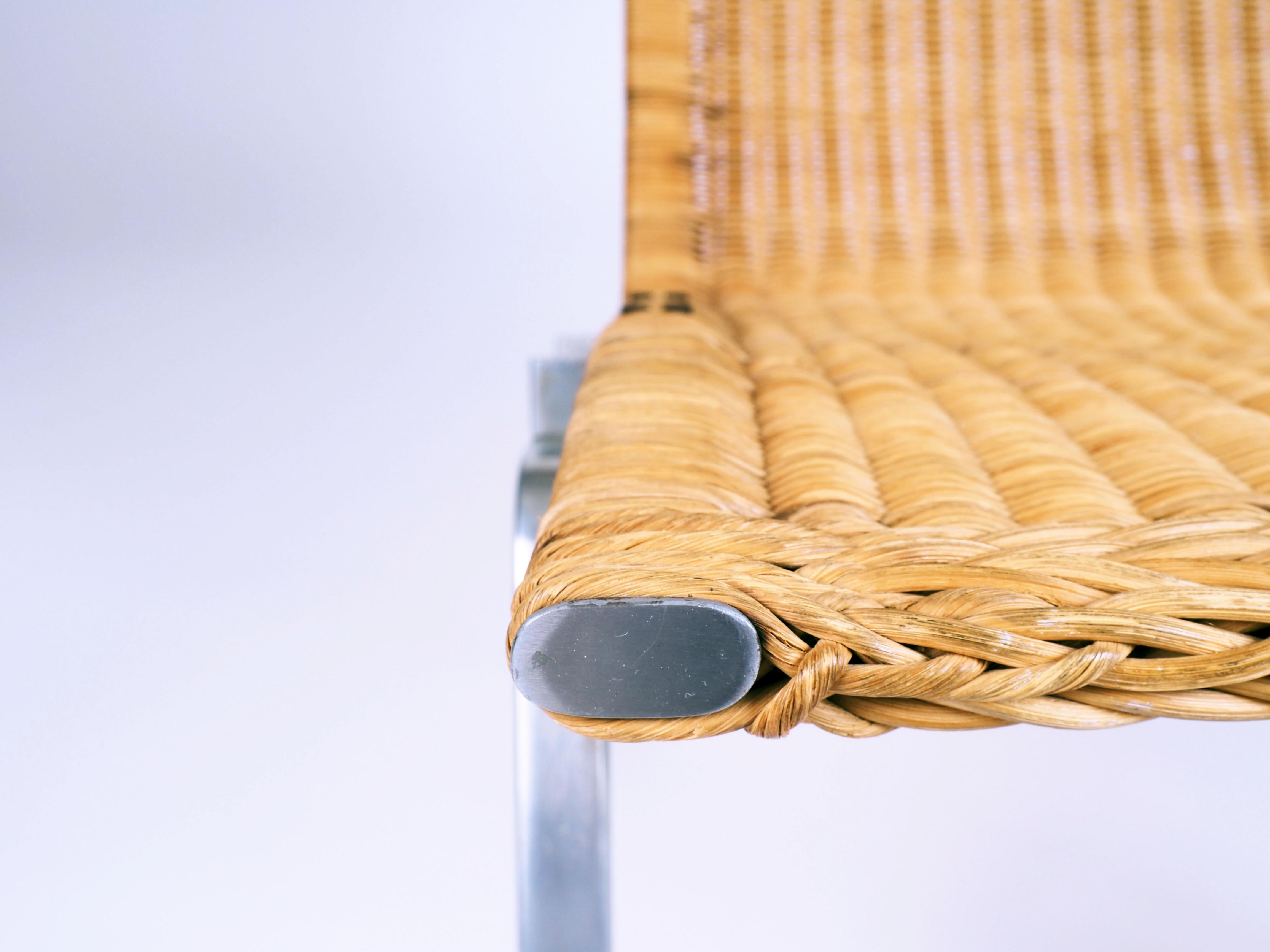 PK-22 Lounge Chair in Steel and Rattan, Designed by Poul Kjærholm at ...